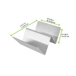 Reusable Stainless steel holder for 2 tacos L:5.11in W:3.93in H:1.96in - 6 pcs Reusable Stainless steel holder for 2 tacos L:5.11in W:3.93in H:1.96in - 6 pcs